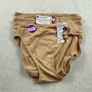 Jockey Women’s Smooth Effects Briefs French Cut 3 Pack Size: 7 Color: Tan